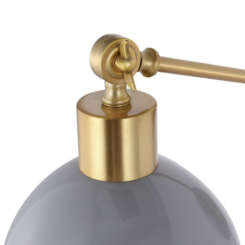Lisa 18" Swing Arm Modern Midcentury Iron USB Charging Port LED Sconce - JONATHAN Y
