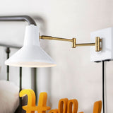 Hygge 16" Swing Arm Modern Midcentury Iron USB Charging Port LED Sconce - JONATHAN Y