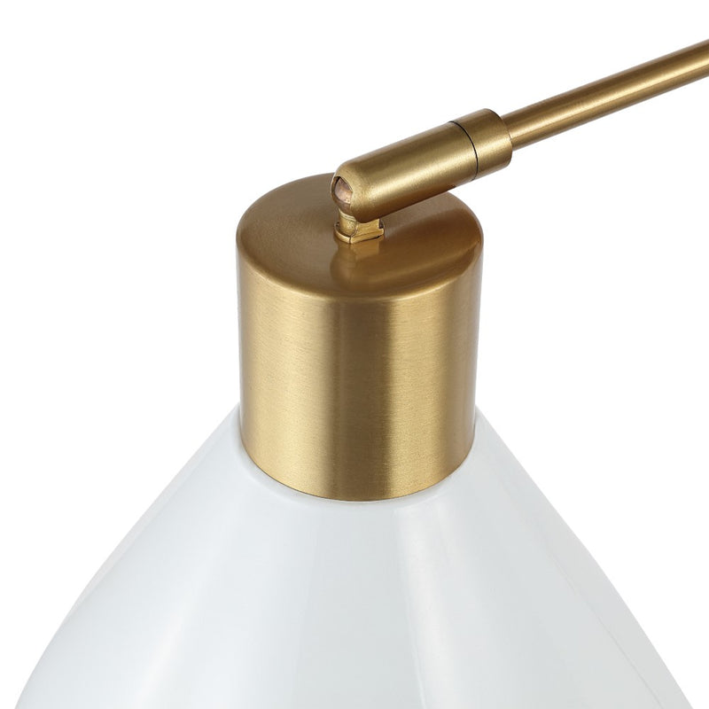 Max 20.5" Swing Arm Modern Midcentury Iron USB Charging Port LED Sconce - JONATHAN Y
