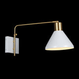 Max 20.5" Swing Arm Modern Midcentury Iron USB Charging Port LED Sconce - JONATHAN Y