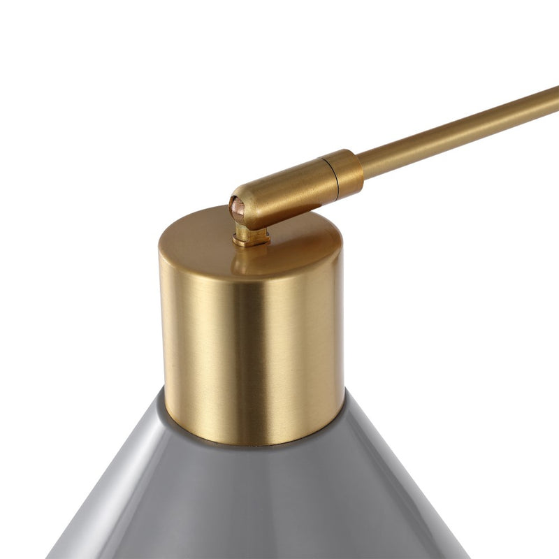 Max 20.5" Swing Arm Modern Midcentury Iron USB Charging Port LED Sconce - JONATHAN Y
