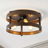 Cooper 16"  Farmhouse Industrial Iron LED Flush Mount - JONATHAN Y