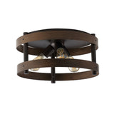 Cooper 16"  Farmhouse Industrial Iron LED Flush Mount - JONATHAN Y