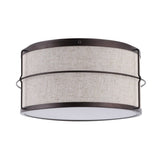 Evan 14" Rustic Farmhouse Iron LED Flush Mount - JONATHAN Y