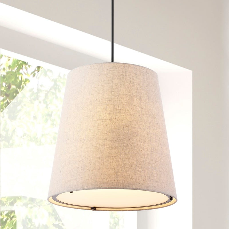 Arden 18" Farmhouse Bohemian Iron LED Pendant - JONATHAN Y