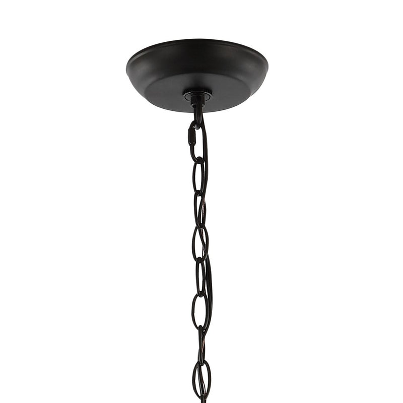 Milo 19" Rustic Farmhouse Iron LED Pendant - JONATHAN Y