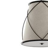 Milo 19" Rustic Farmhouse Iron LED Pendant - JONATHAN Y