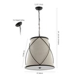 Milo 19" Rustic Farmhouse Iron LED Pendant - JONATHAN Y