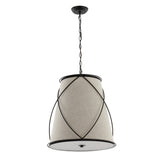 Milo 19" Rustic Farmhouse Iron LED Pendant - JONATHAN Y