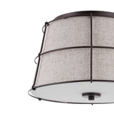 Silas Rustic Farmhouse LED Flush Mount - JONATHAN Y