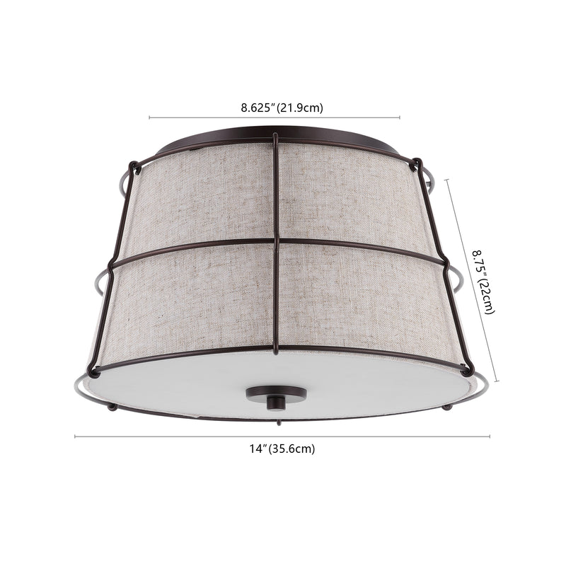 Silas Rustic Farmhouse LED Flush Mount - JONATHAN Y