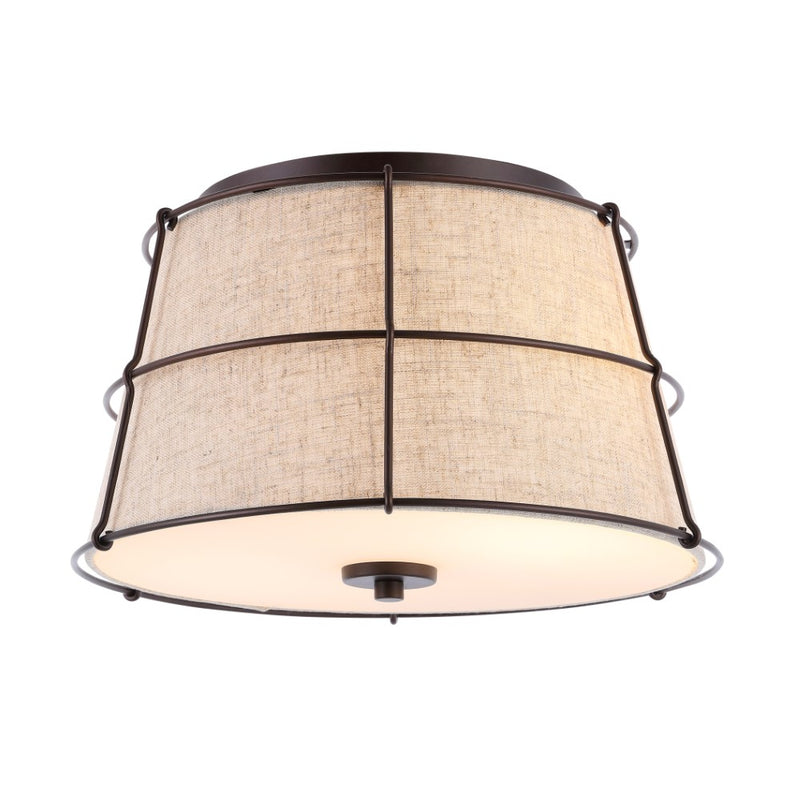 Silas Rustic Farmhouse LED Flush Mount - JONATHAN Y
