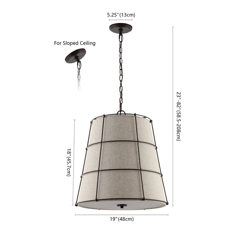 Silas Rustic Farmhouse LED Flush Mount - JONATHAN Y