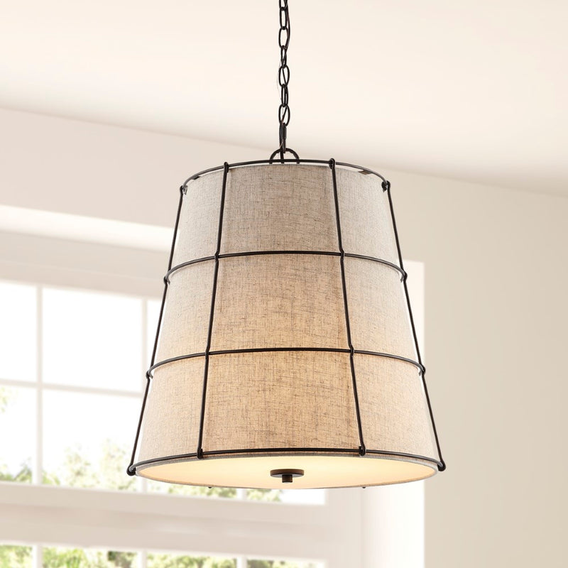 Silas Rustic Farmhouse LED Flush Mount - JONATHAN Y