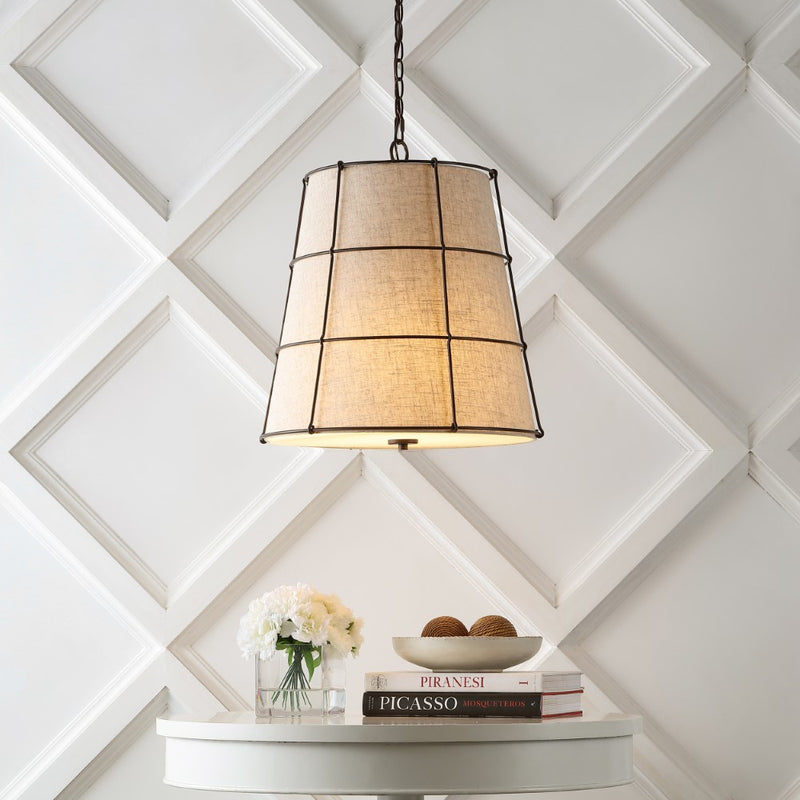 Silas Rustic Farmhouse LED Flush Mount - JONATHAN Y