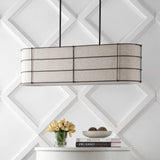 Chadwick 42" Rustic Farmhouse Iron Linear LED Pendant - JONATHAN Y