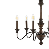 Oakley 25" Midcentury Farmhouse Iron LED Chandelier - JONATHAN Y