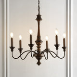 Oakley 25" Midcentury Farmhouse Iron LED Chandelier - JONATHAN Y