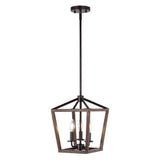 Oria 10" Iron Farmhouse Industrial Lantern LED Pendant - JONATHAN Y