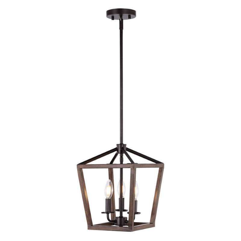 Oria 10" Iron Farmhouse Industrial Lantern LED Pendant - JONATHAN Y