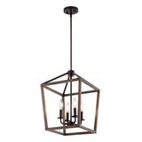 Oria 10" Iron Farmhouse Industrial Lantern LED Pendant - JONATHAN Y