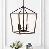 Oria 10" Iron Farmhouse Industrial Lantern LED Pendant - JONATHAN Y