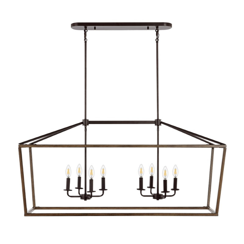 Oria 10" Iron Farmhouse Industrial Lantern LED Pendant