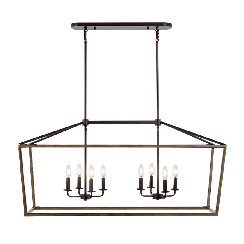 Oria 10" Iron Farmhouse Industrial Lantern LED Pendant