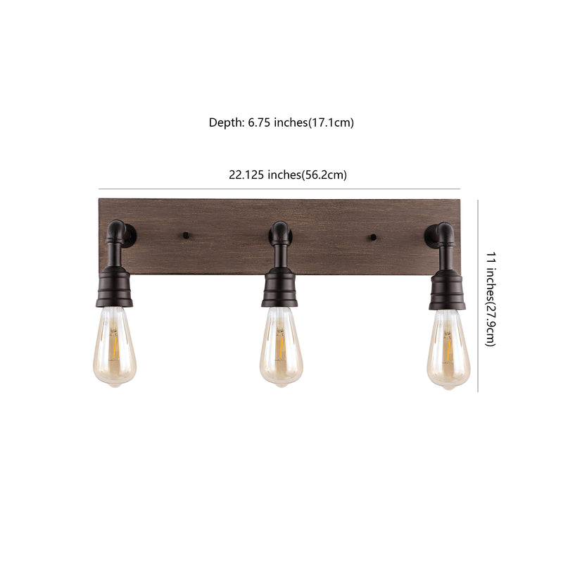 Corbett 22.13" Rustic Farmhouse Iron LED Vanity - JONATHAN Y