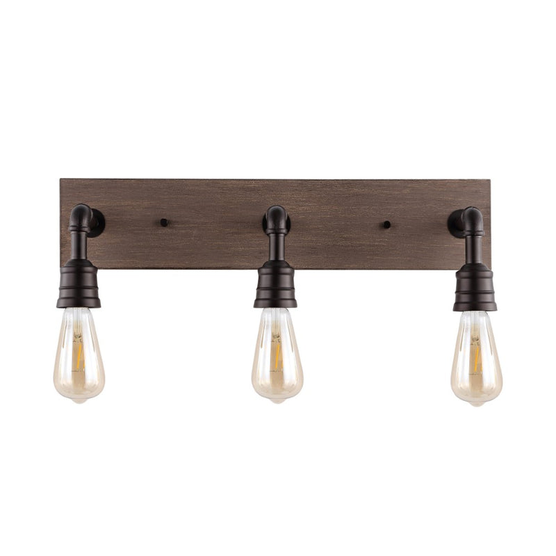 Corbett 22.13" Rustic Farmhouse Iron LED Vanity - JONATHAN Y