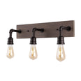Oil Rubbed Bronze/Brown Wood Finish