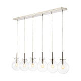 Harlow 40.5" Modern Contemporary Round Glass/Iron LED Linear Pendant - JONATHAN Y