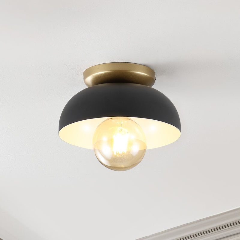 Paulina Classic Industrial Iron LED Flush Mount - JONATHAN Y