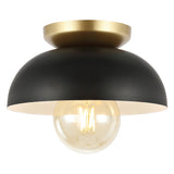 Paulina Classic Industrial Iron LED Flush Mount - JONATHAN Y