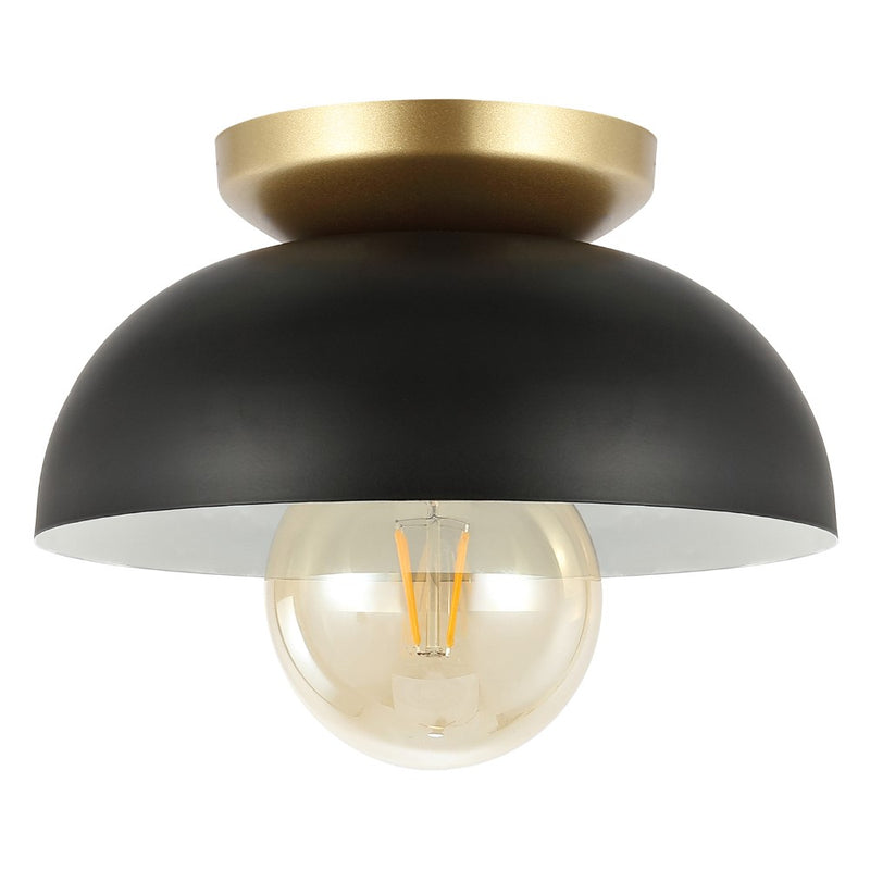 Paulina Classic Industrial Iron LED Flush Mount - JONATHAN Y