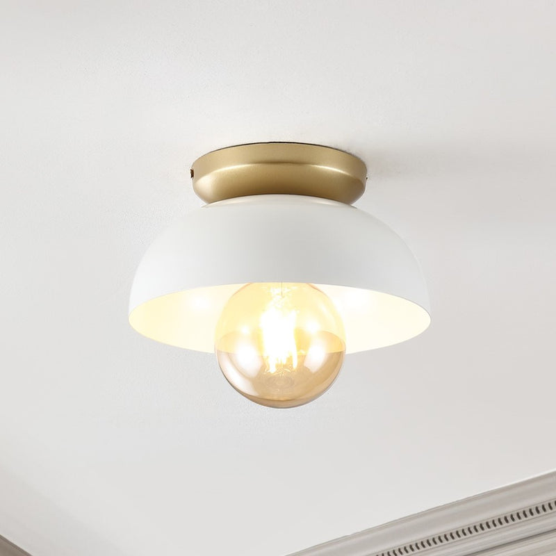 Paulina Classic Industrial Iron LED Flush Mount - JONATHAN Y