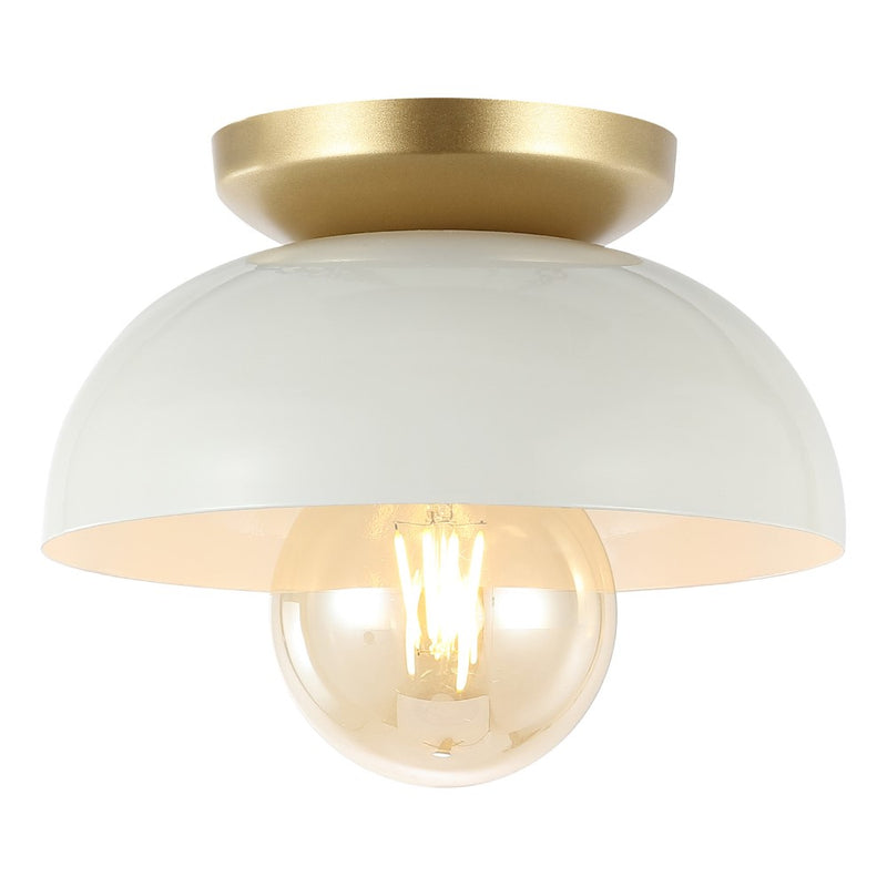 Paulina Classic Industrial Iron LED Flush Mount - JONATHAN Y