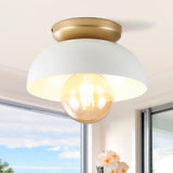 Paulina Classic Industrial Iron LED Flush Mount - JONATHAN Y