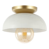 Paulina Classic Industrial Iron LED Flush Mount - JONATHAN Y