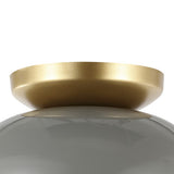 Paulina Classic Industrial Iron LED Flush Mount - JONATHAN Y
