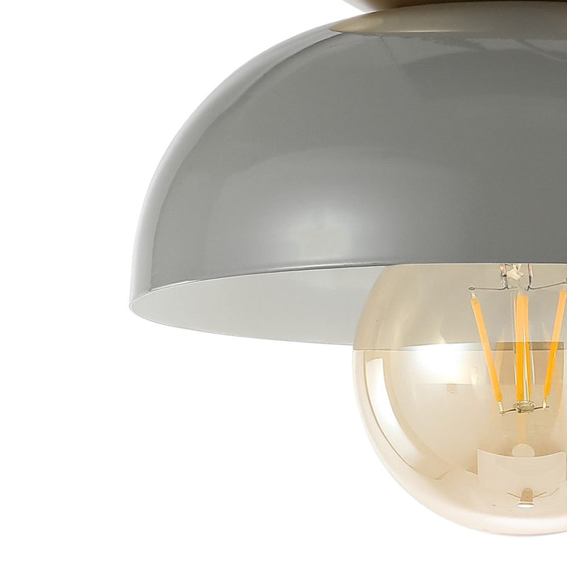 Paulina Classic Industrial Iron LED Flush Mount - JONATHAN Y