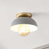 Paulina Classic Industrial Iron LED Flush Mount - JONATHAN Y