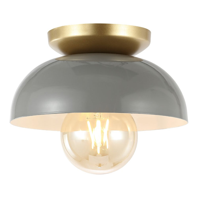 Paulina Classic Industrial Iron LED Flush Mount - JONATHAN Y