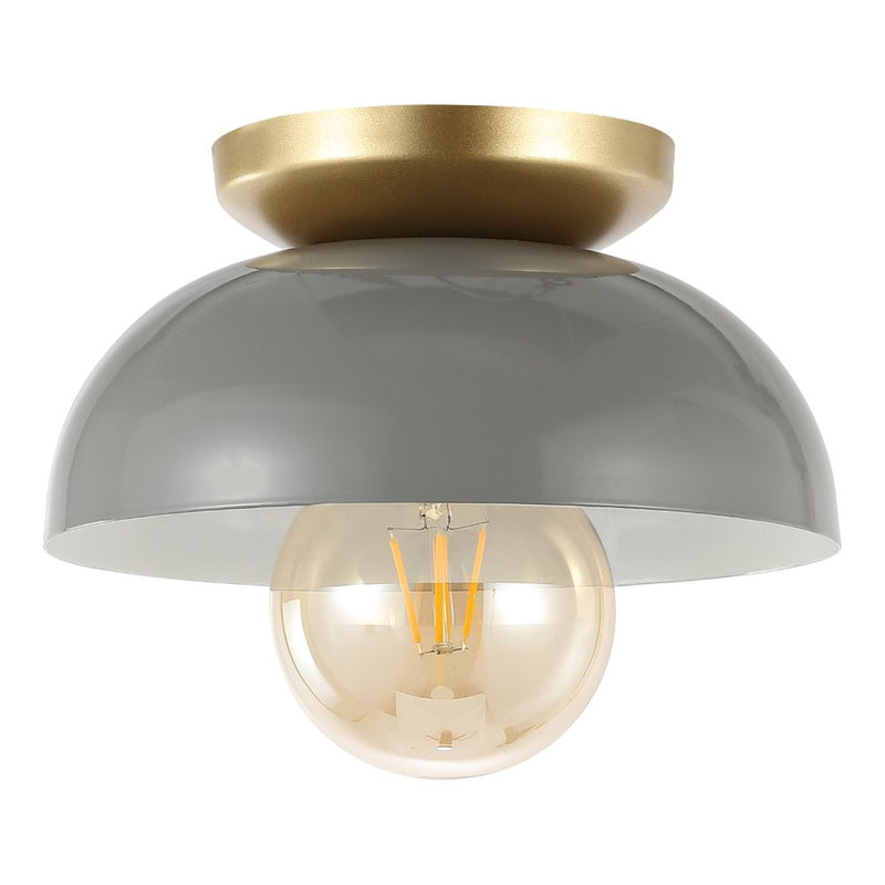 Paulina Classic Industrial Iron LED Flush Mount - JONATHAN Y
