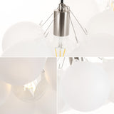 Aubrey 24" 3-Light Mid-Century Glam Frosted Glass Orb LED Chandelier - JONATHAN Y