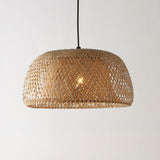 Mateo 18" Farmhouse Coastal Bamboo 180" Cord Plug-In or Hardwired LED Pendant - JONATHAN Y