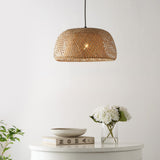Mateo 18" Farmhouse Coastal Bamboo 180" Cord Plug-In or Hardwired LED Pendant - JONATHAN Y
