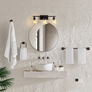 Arlo 22.88" 3-Light Vintage Classic Vanity Light with Bathroom Hardware Accessory Set - JONATHAN Y