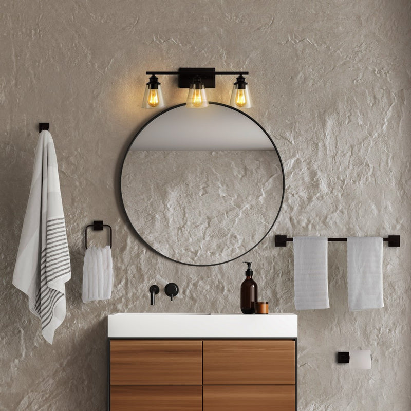 Arlo 22.88" 3-Light Vintage Classic Vanity Light with Bathroom Hardware Accessory Set - JONATHAN Y