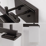 Caia 22.38" 3-Light Modern Contemporary Vanity Light with Frosted Glass Shades and Bathroom Hardware Accessory Set - JONATHAN Y